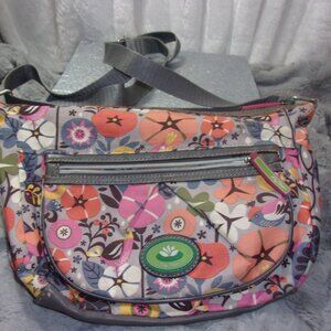 E-56 LILY BLOOM ROLLING GNOMIES CORY CROSSBODY BAG